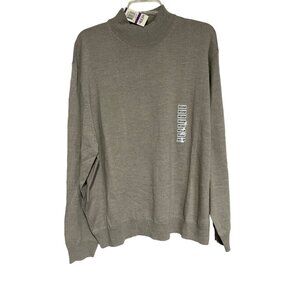 Men's Sweater Turtle Neck 100% Wool Wool Gray Size XXL